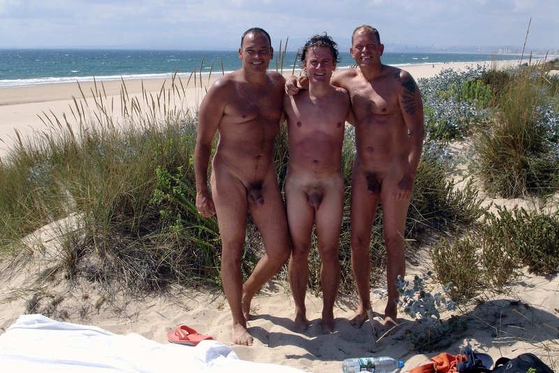 young nudist on beach