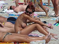 Teen girl at sex beach
