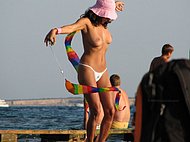 Porno beach granny