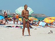 Nude striptease woman