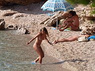 Naked young nudists girls family