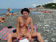 Sex having naked the and beach at