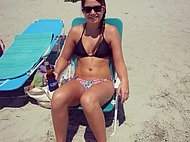 Latina girl beach