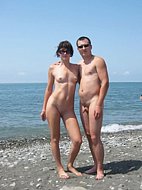This teen nudist strips bare at a public beach